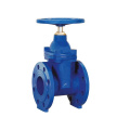 DIN3302-F4 PN16 Cast Iron  Resilient Seated Flanged DI Gate Valve NRS Blue FBE Coating Gate Valve